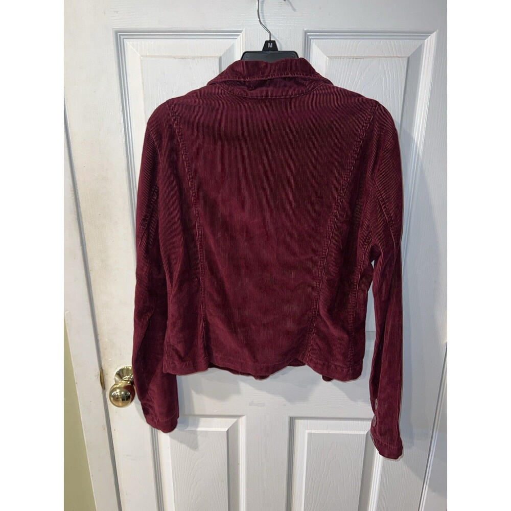 SO REAL SO RIGHT Jacket Womens Sz Large Red Corduroy Button Y2K Academia Vintage - Picture 7 of 8